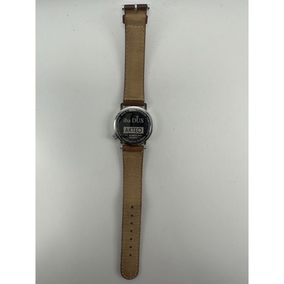 Akteo Baker Themed Watch New Battery JC Mareschal 32MM 7.5" Leather Band N60 - Picture 7 of 12